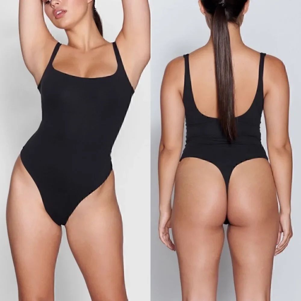 Skims NWT Fits Everybody SQUARE NECK BODYSUIT in Onyx Size 2X